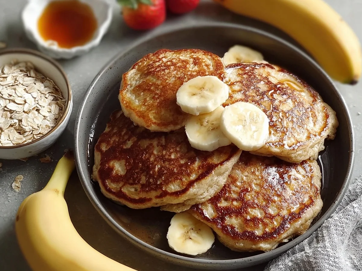 3-Ingredient Banana Oatmeal Pancakes - Image 1