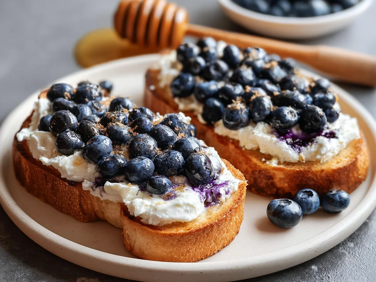 Air Fryer Blueberry Cottage Cheese Toast - Image 2
