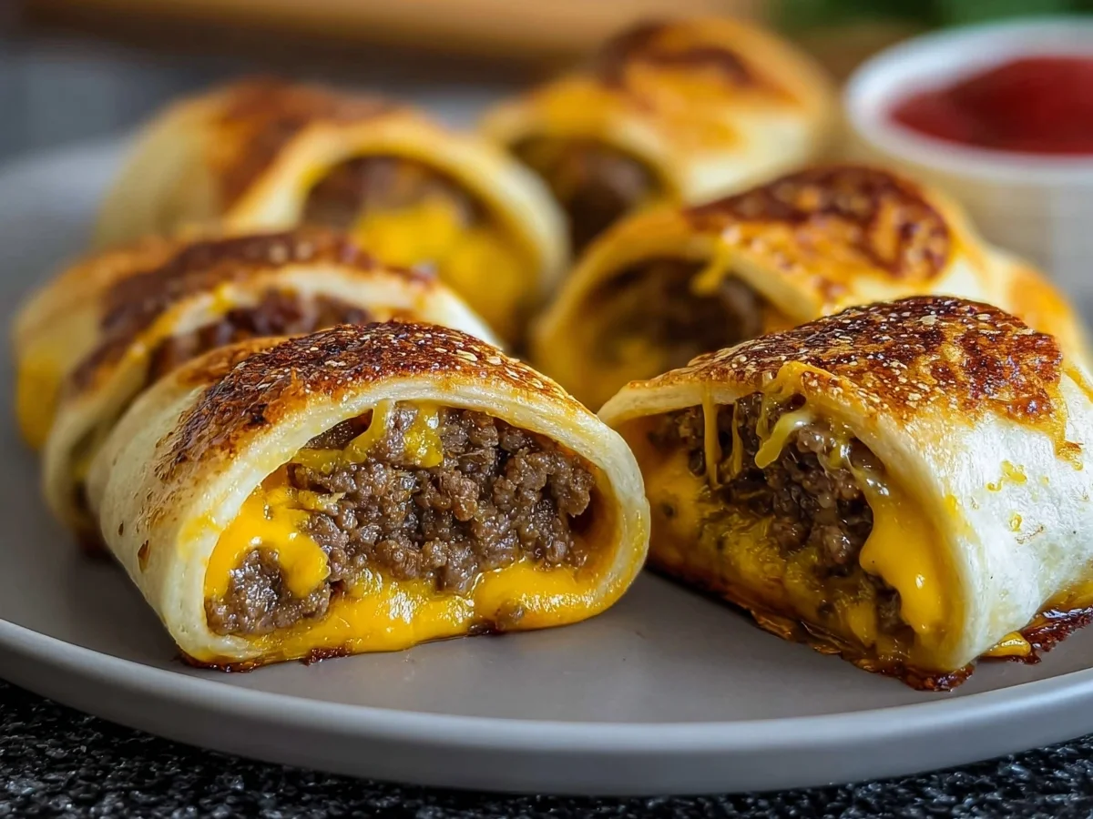 Beef Cheeseburger Rollups: Quick Dinner & Appetizer - Image 1