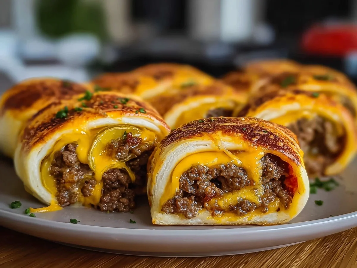 Beef Cheeseburger Rollups: Quick Dinner & Appetizer - Image 2
