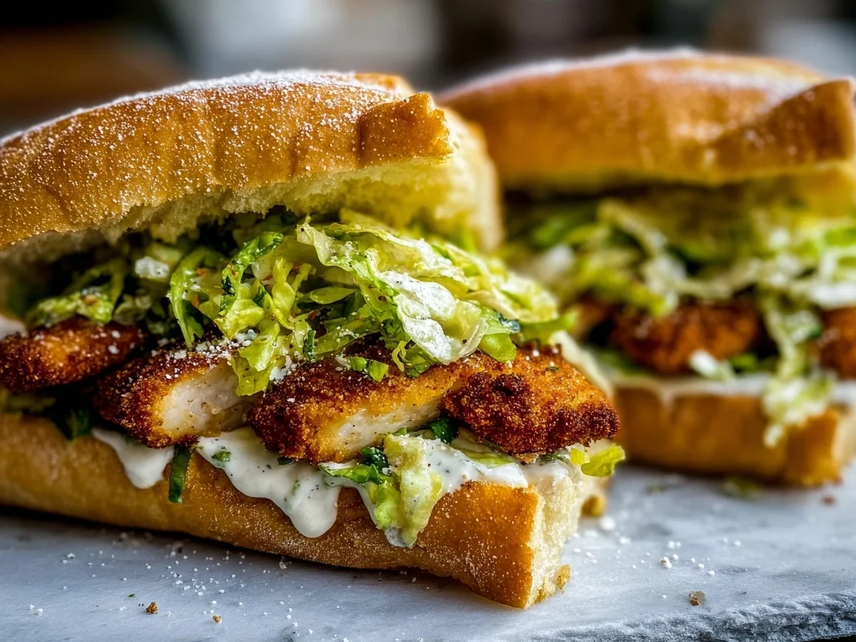 Chicken Caesar Sandwiches: Crispy & High-Protein - Image 1
