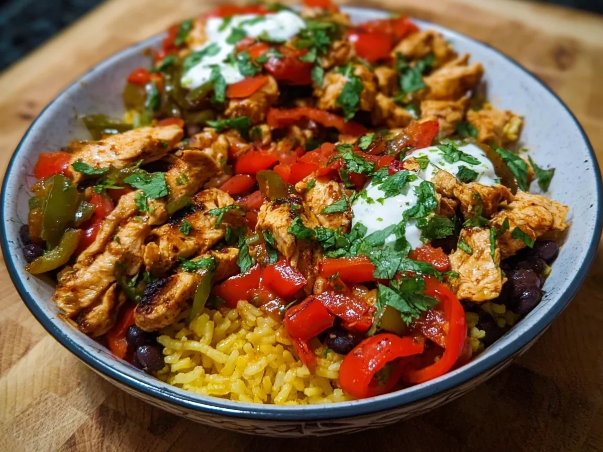 Chicken Fajita Rice Bowls | High Protein - Image 1