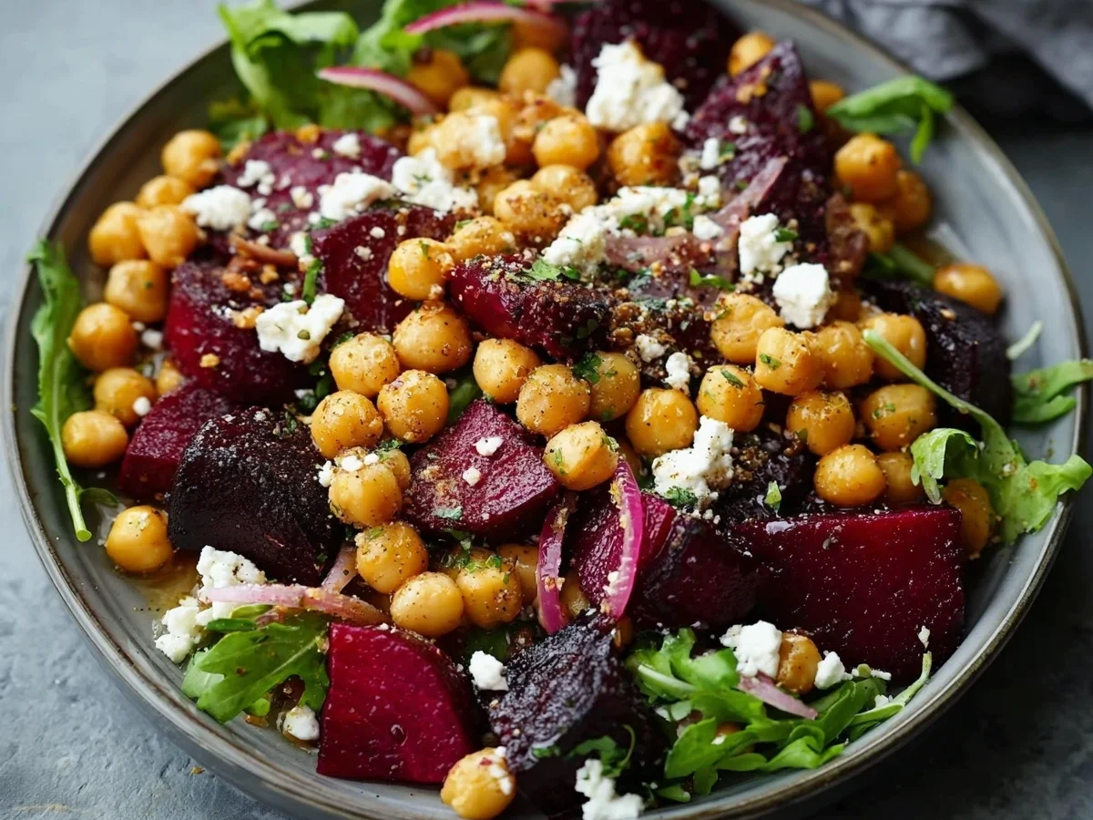 Chickpea, Beet & Feta High Protein Salad - Image 1