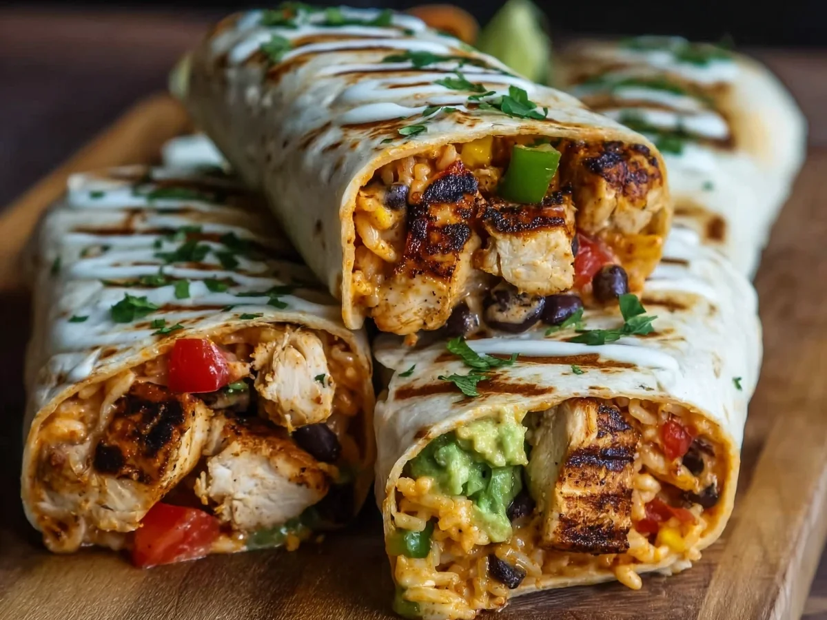 Chipotle Ranch Grilled Chicken Burritos - Image 1