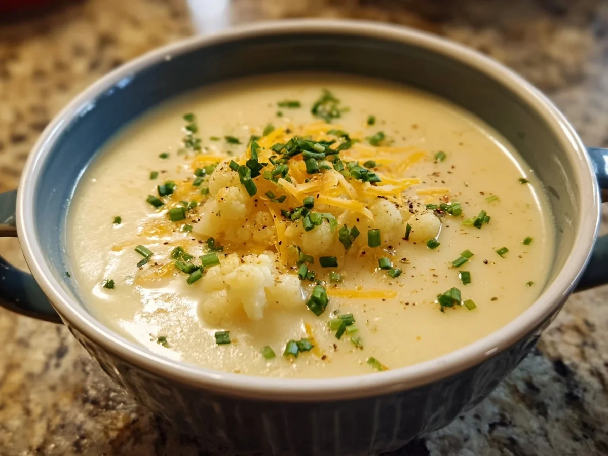 Creamy Cheddar Cauliflower Soup - Image 1