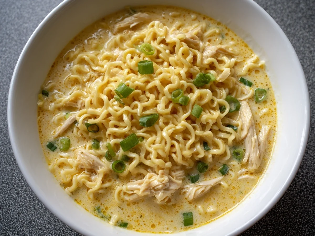 Creamy Cheesy Ramen Noodles - Image 1