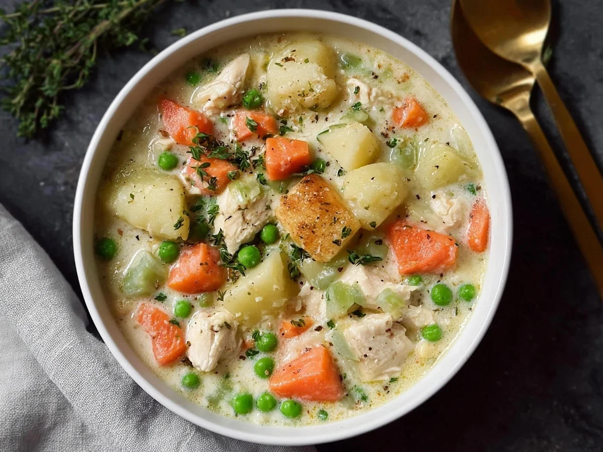 Creamy Chicken Pot Pie Soup - High Protein - Image 1
