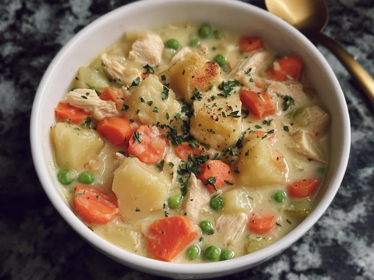 Creamy Chicken Pot Pie Soup - High Protein - Image 2