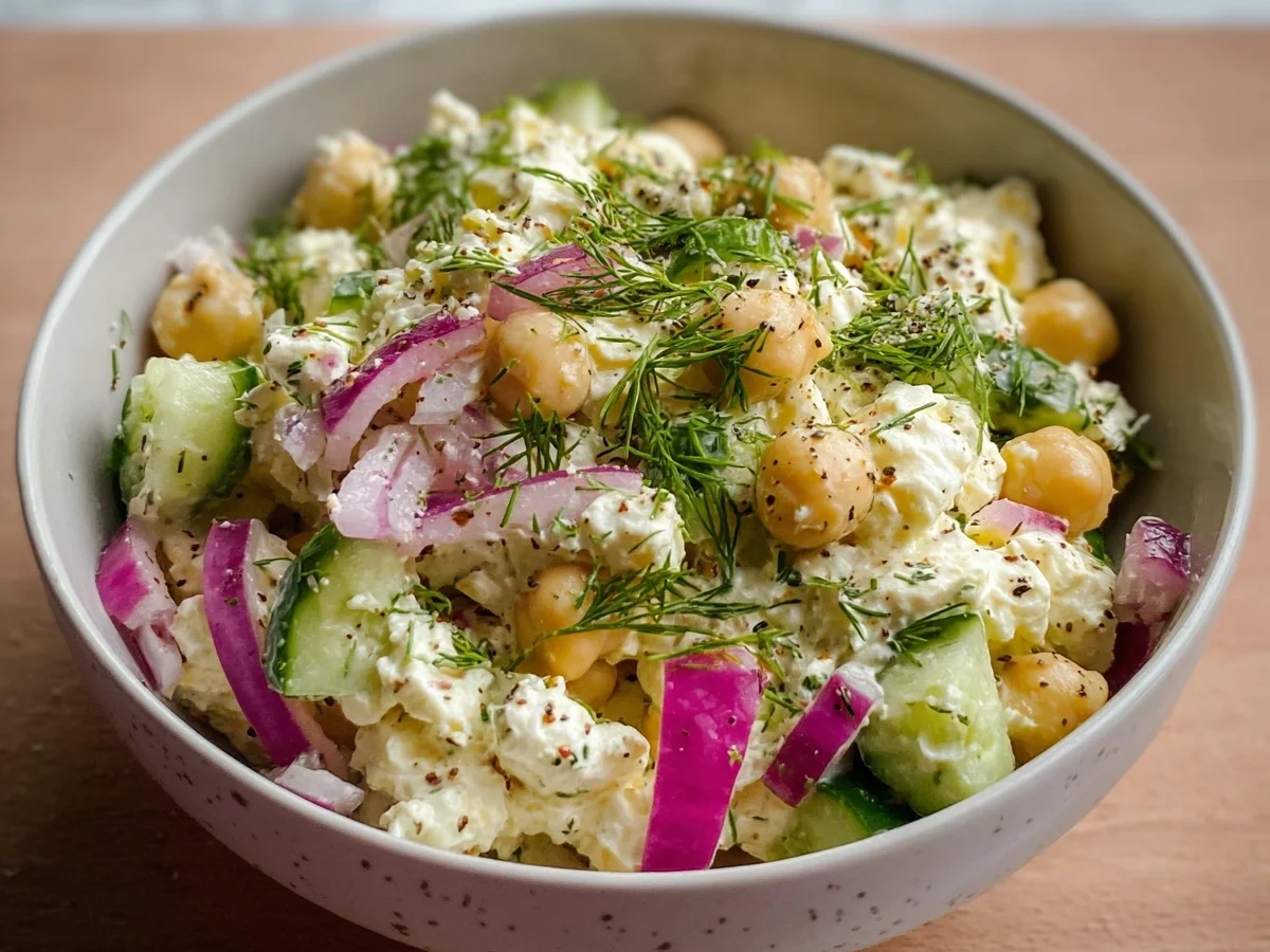Creamy Cottage Cheese Chickpea Salad - Image 1