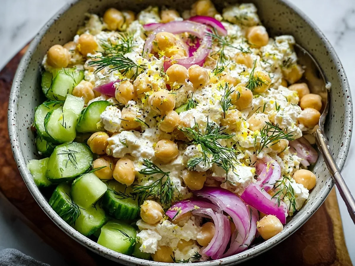 Creamy Cottage Cheese Chickpea Salad - Image 2