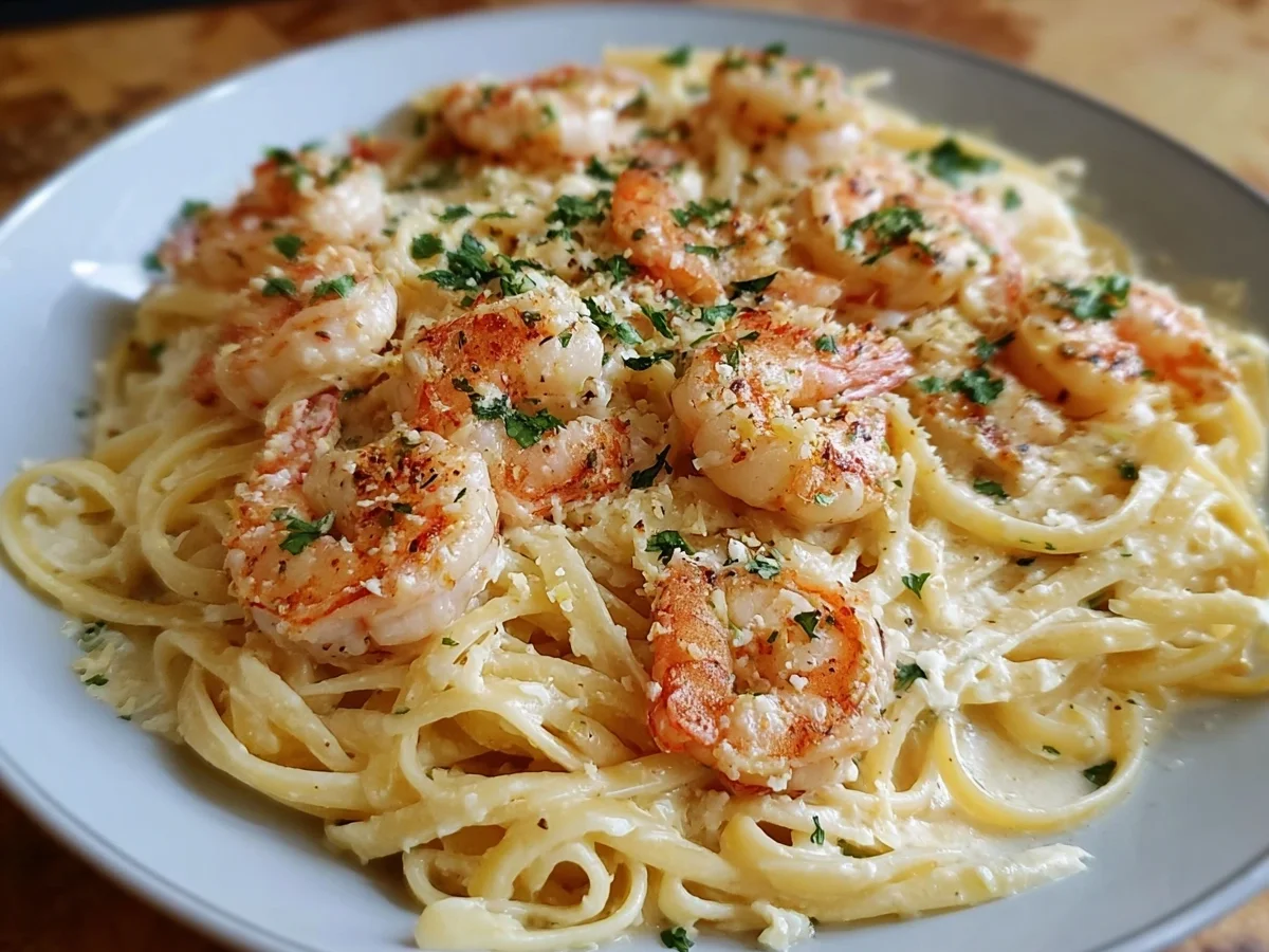 Creamy Garlic Shrimp Pasta Recipe - Image 1