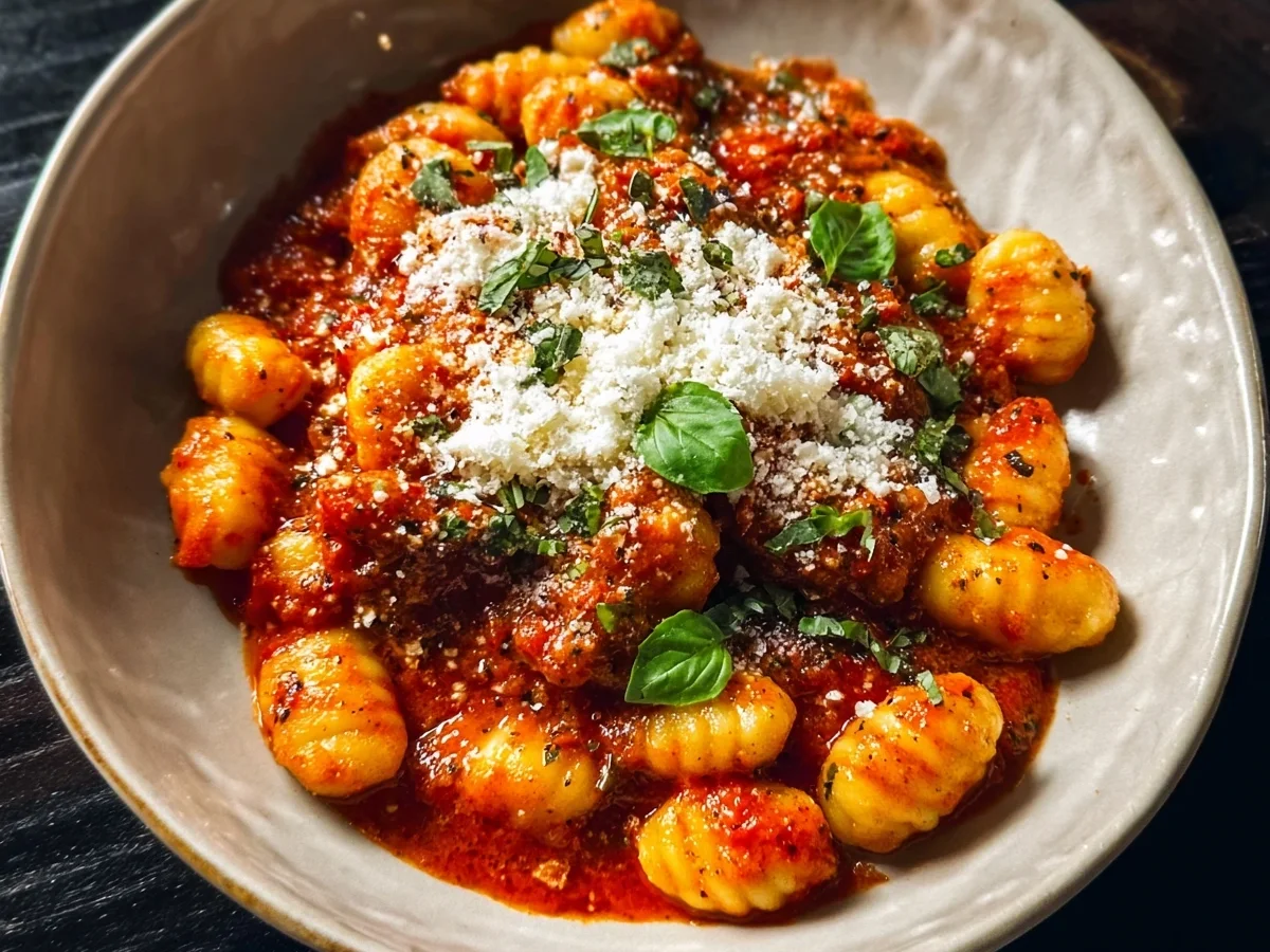 Creamy Herbed Ricotta Gnocchi with Red Sauce - Image 2