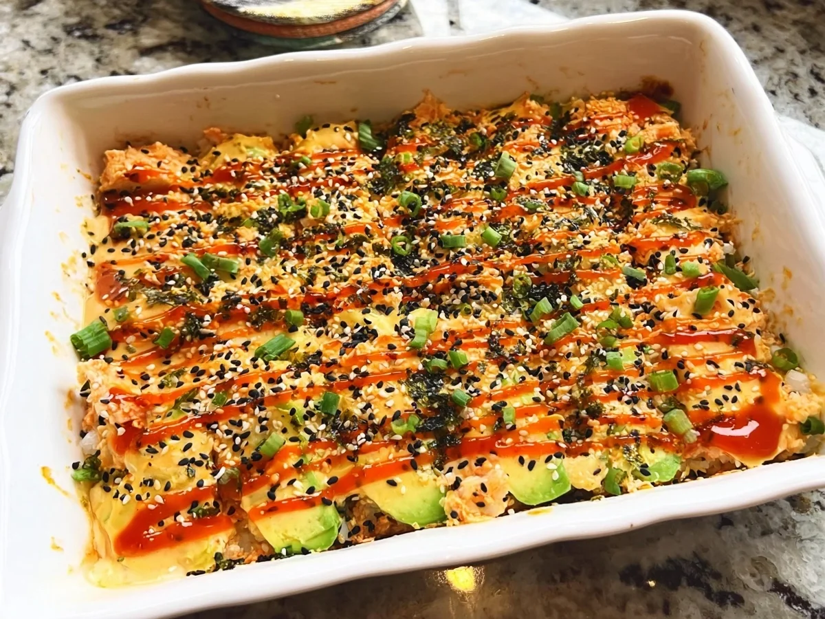 Creamy Salmon Sushi Bake - Image 2