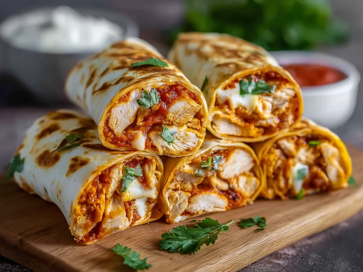 Crispy Air Fryer Chicken Mozzarella Wraps - Image 2