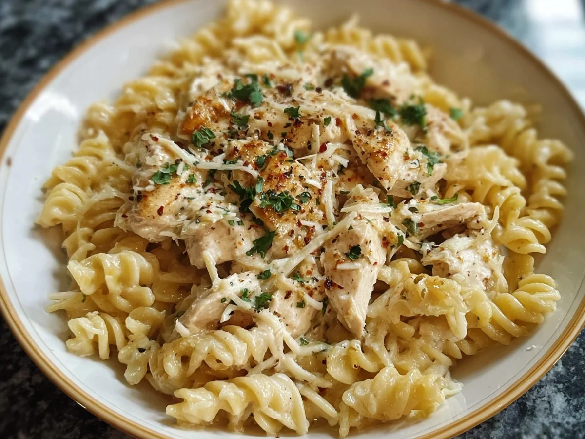Crockpot Garlic Parmesan Chicken Pasta - Image 1