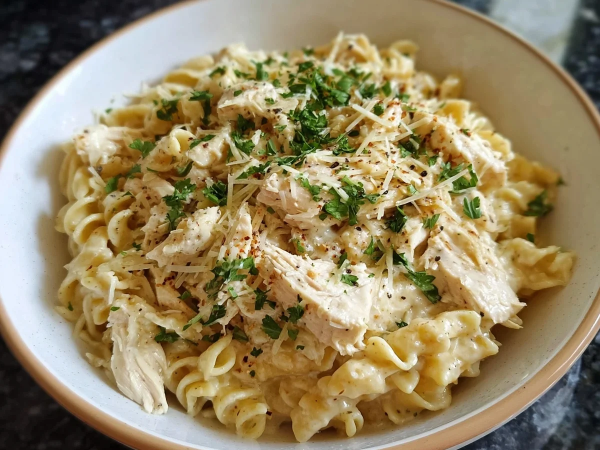 Crockpot Garlic Parmesan Chicken Pasta - Image 2