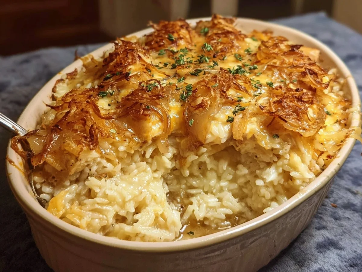 French Onion Chicken Rice Bake - Image 1
