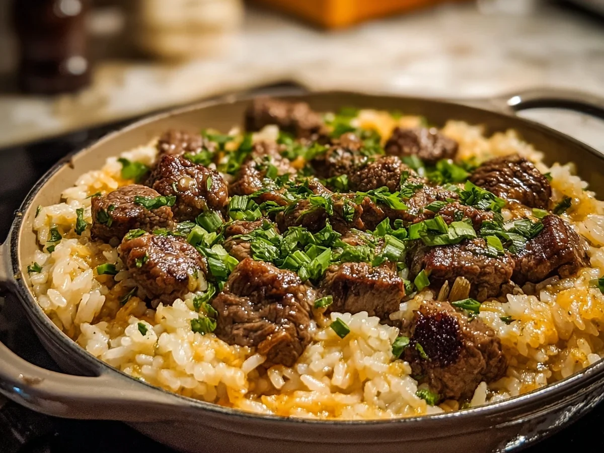 Garlic Butter Beef Rice One-Pan Dinner - Image 2