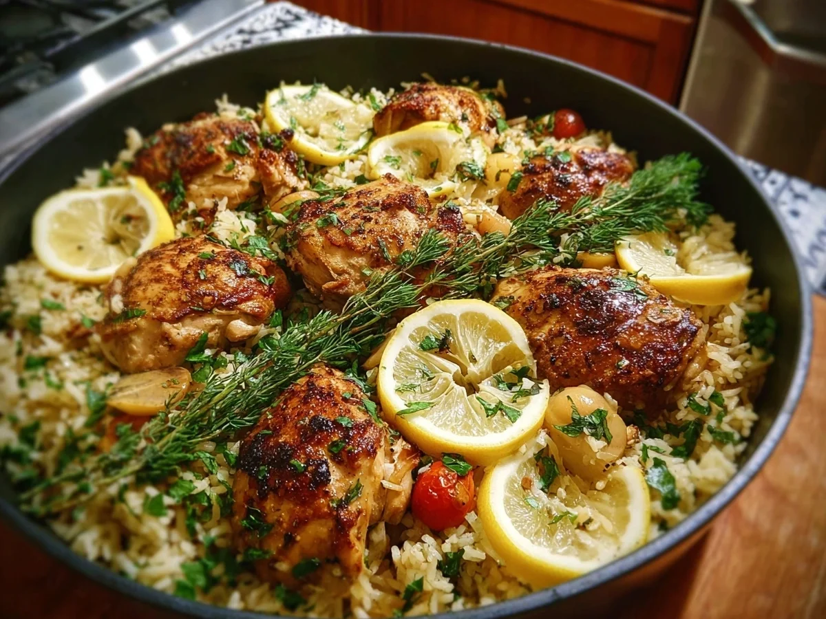 Greek Chicken Lemon Rice One-Pot Meal - Image 1
