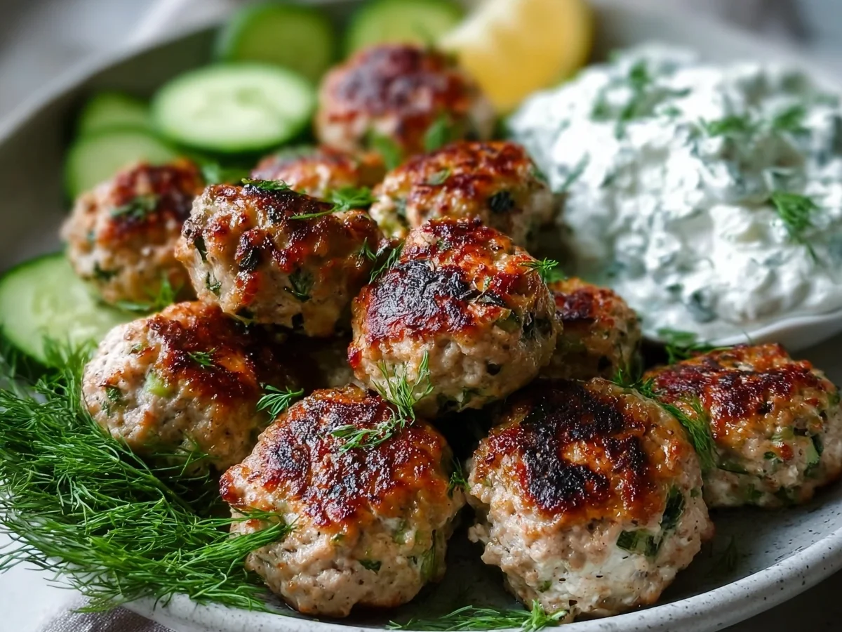 Greek Turkey Meatballs with Tzatziki - Image 1
