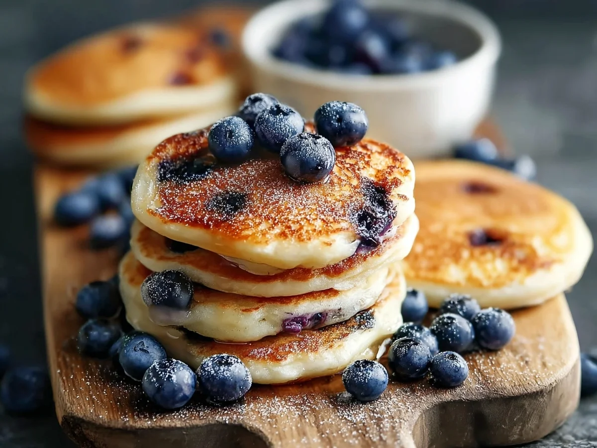 Greek Yogurt Pancakes with Blueberries - Image 1