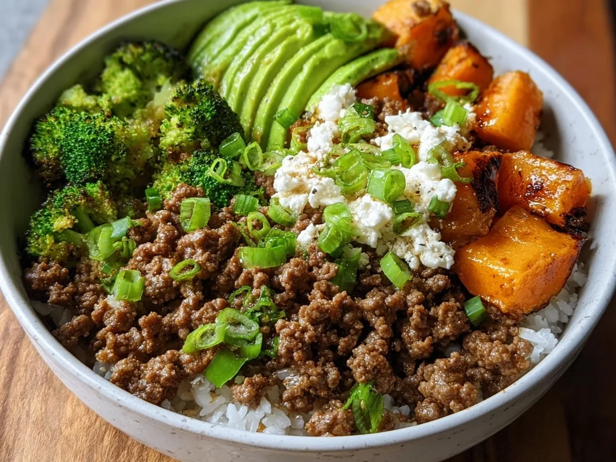 Ground Beef Hot Honey Bowl for Meal Prep - Image 1
