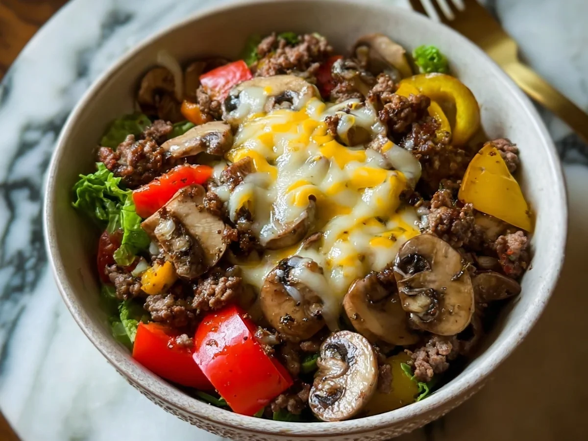 Ground Beef Philly Cheesesteak Bowl - Image 2