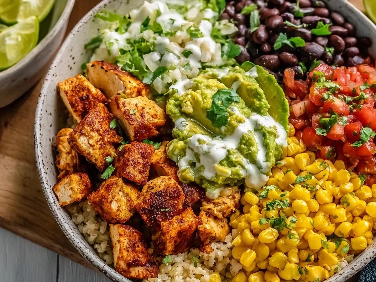 Healthy Chicken Taco Bowls: Quick Dinner - Image 2