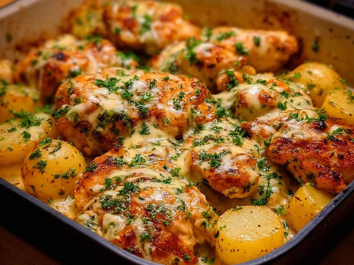High-Protein Creamy Garlic Cheesy Chicken & Potatoes - Image 2