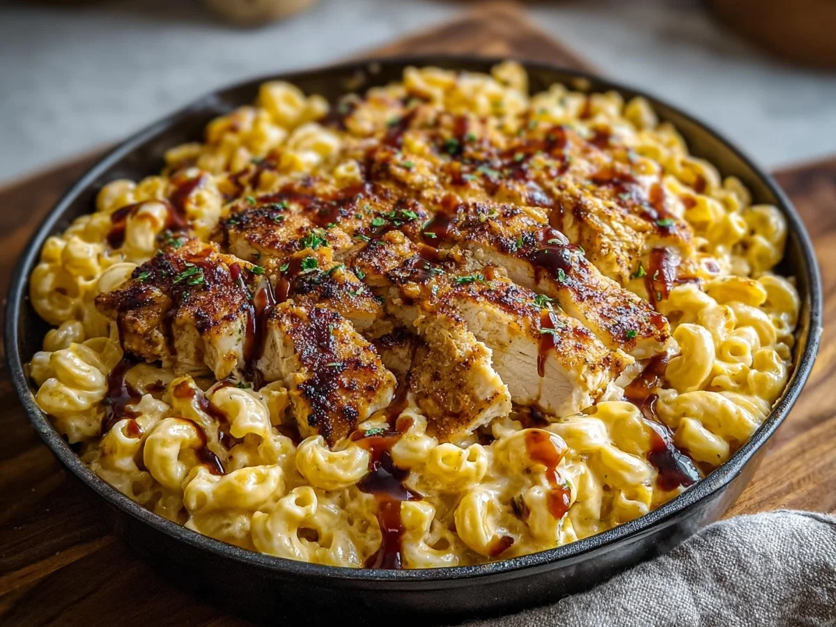 High Protein Honey BBQ Chicken Mac & Cheese - Image 1