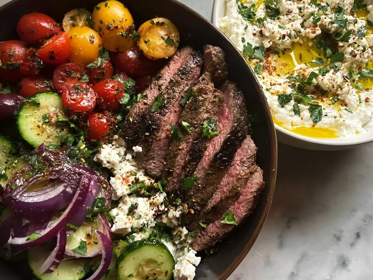 High-Protein Mediterranean Steak Bowls - Image 1