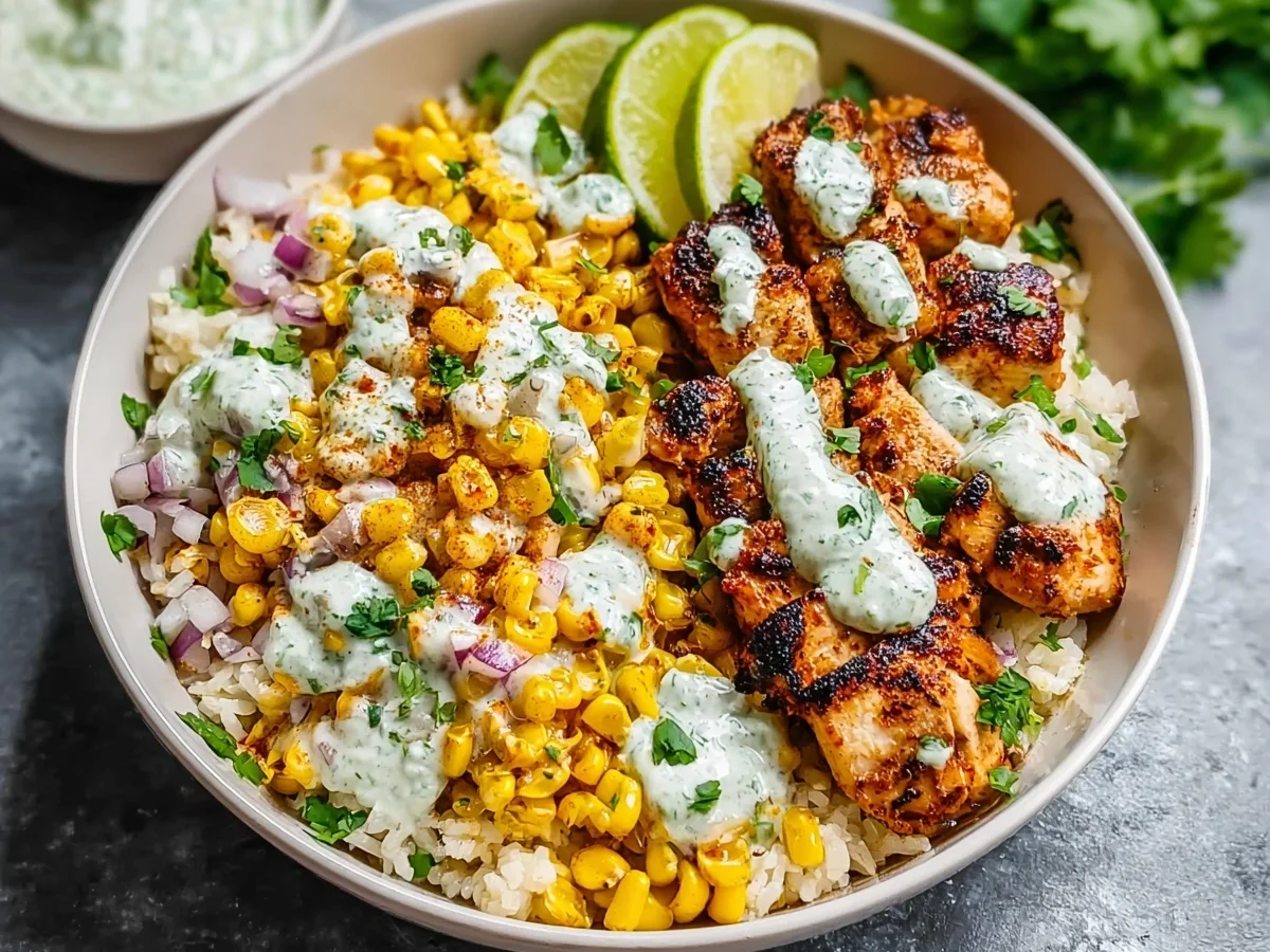 High-Protein Street Corn Chicken Bowls - Image 1