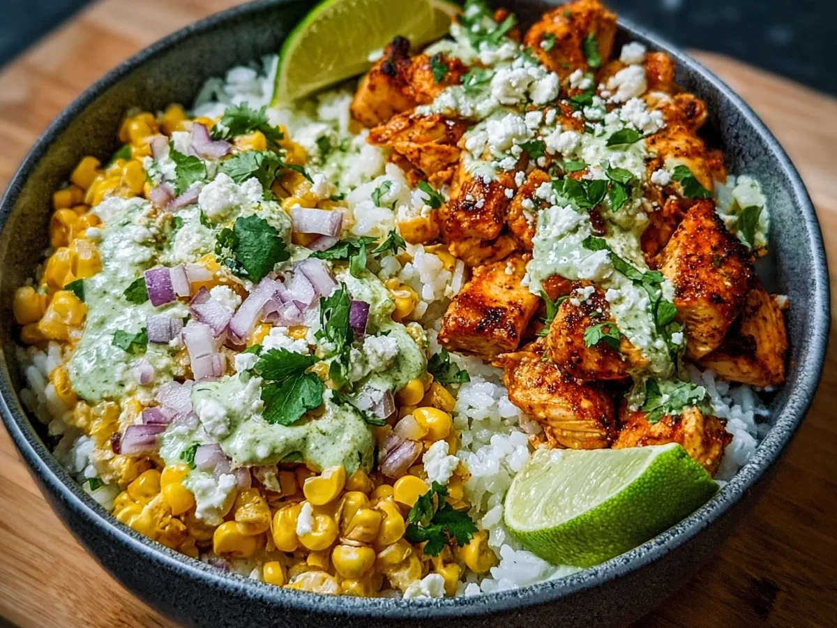 High Protein Street Corn Chicken Rice Bowl - Image 2