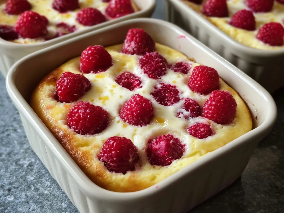Lemon Raspberry Cottage Cheese Bake - Image 1