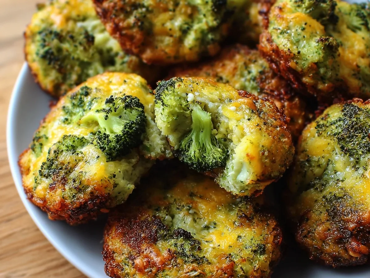Low-Carb Crispy Broccoli Cheese Rounds - Image 1