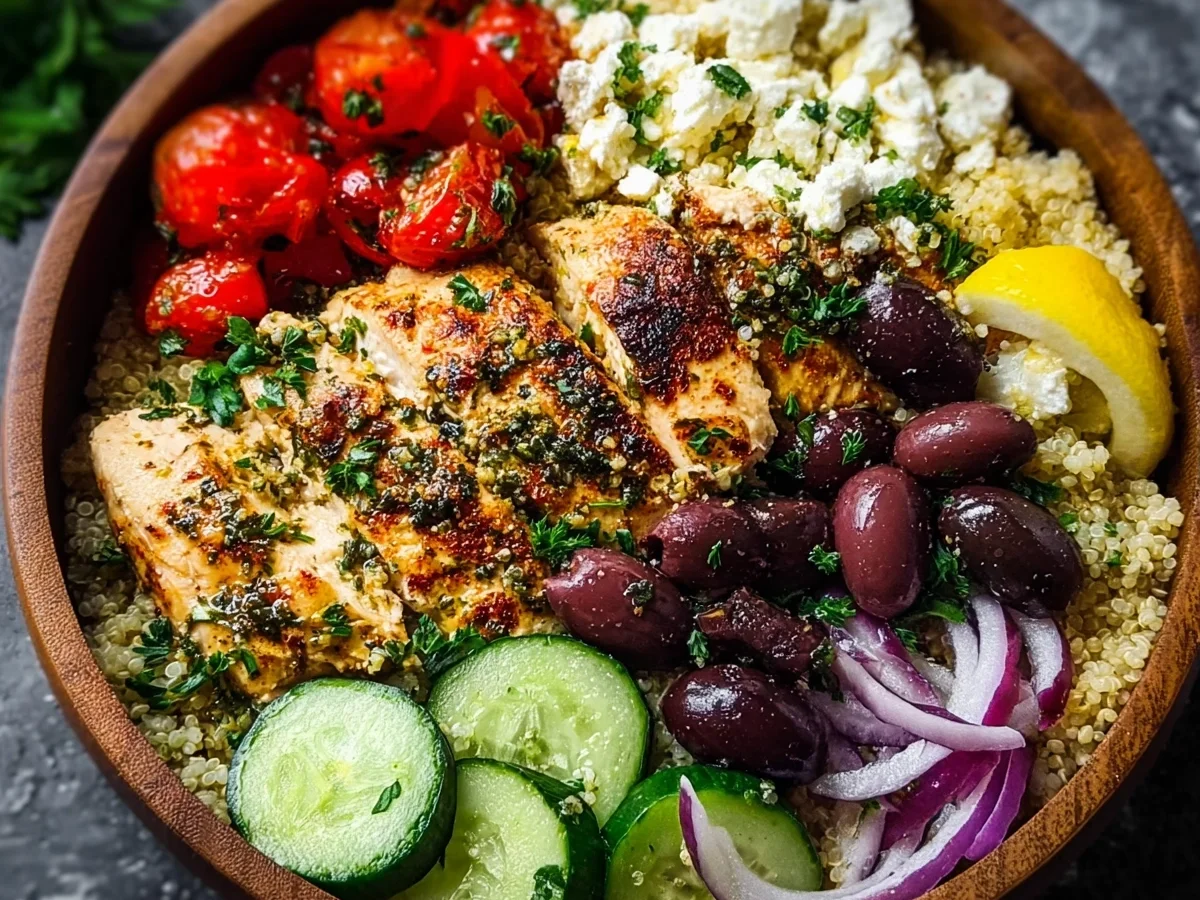 Mediterranean Chicken Bowl for Meal Prep - Image 1