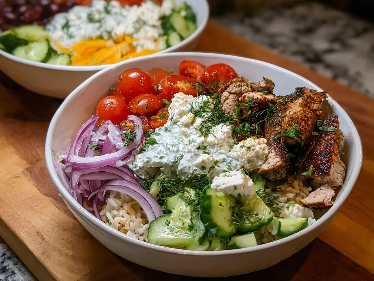 Mediterranean Gyro Bowls with Greek Toppings - Image 2