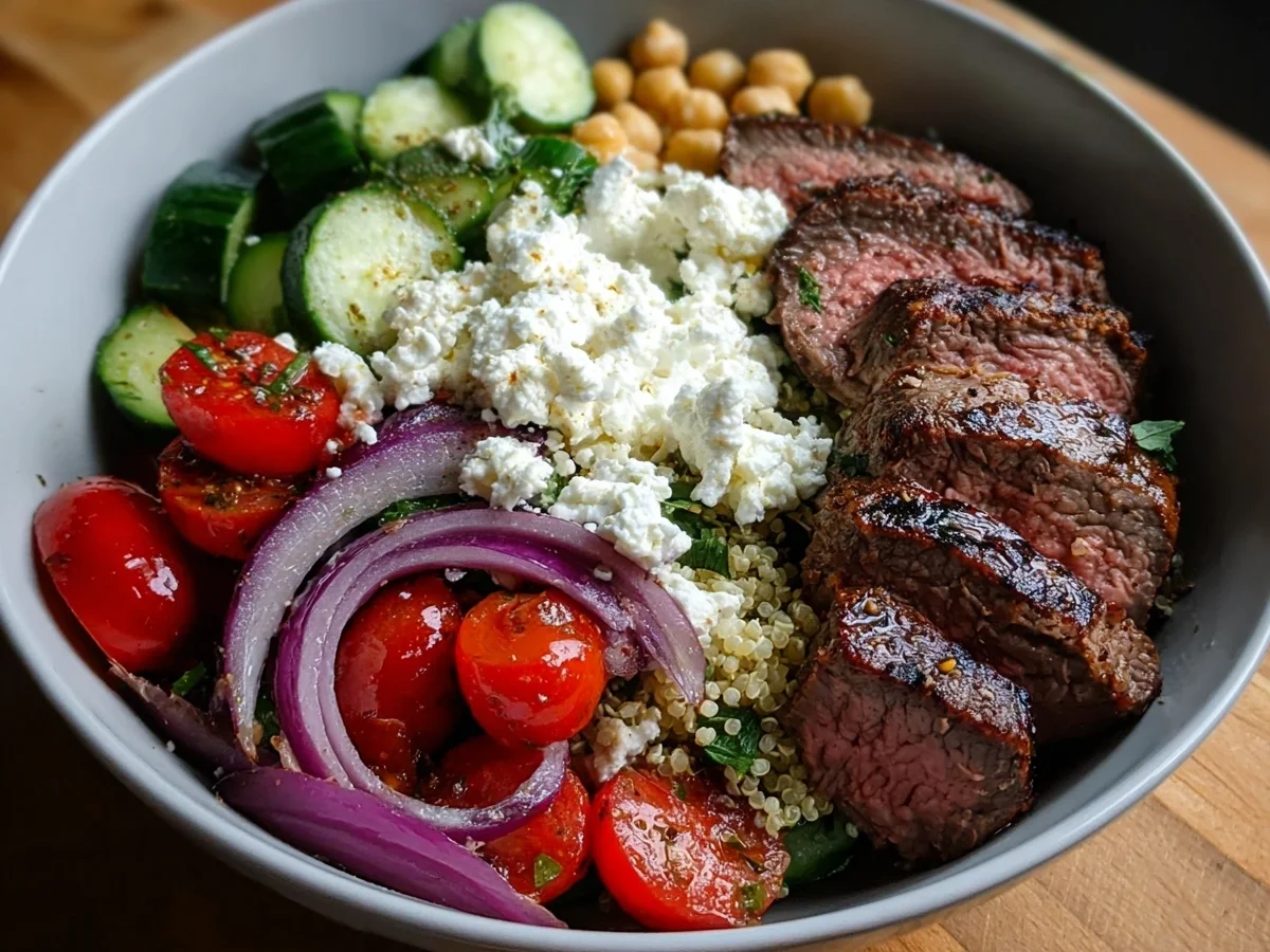 Mediterranean Steak Bowl: Protein Packed Dinner - Image 1
