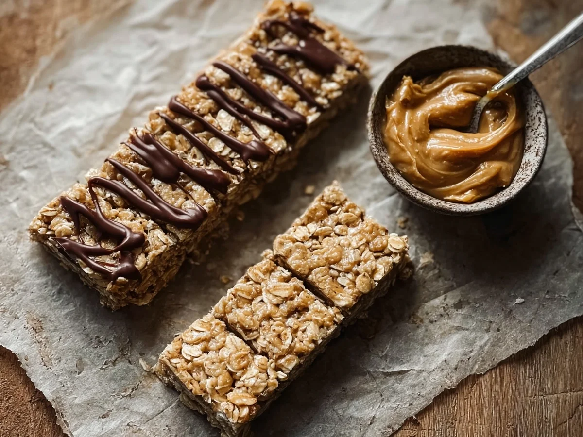No-Bake Banana Peanut Butter Oatmeal Bars - Image 1