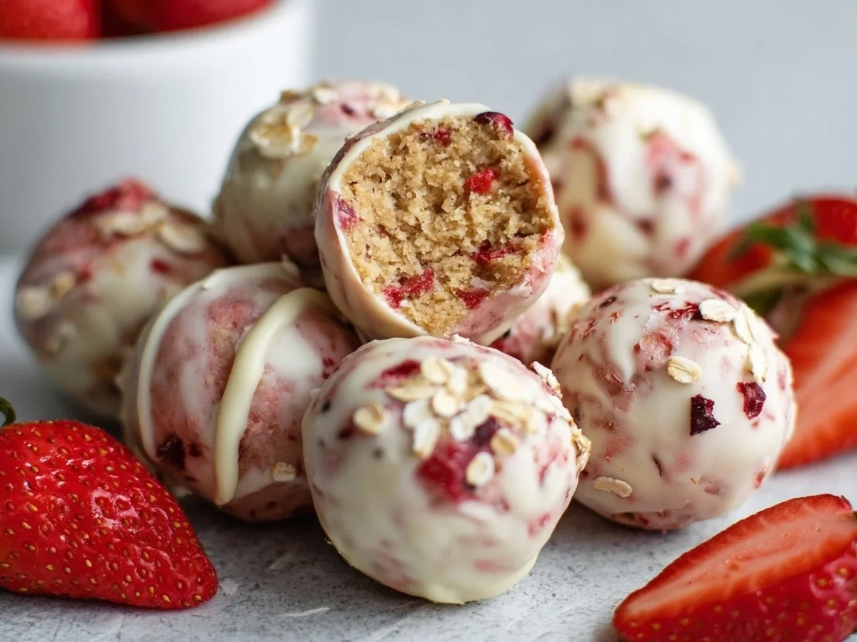 No-Bake Strawberry Cheesecake Protein Balls - Image 2