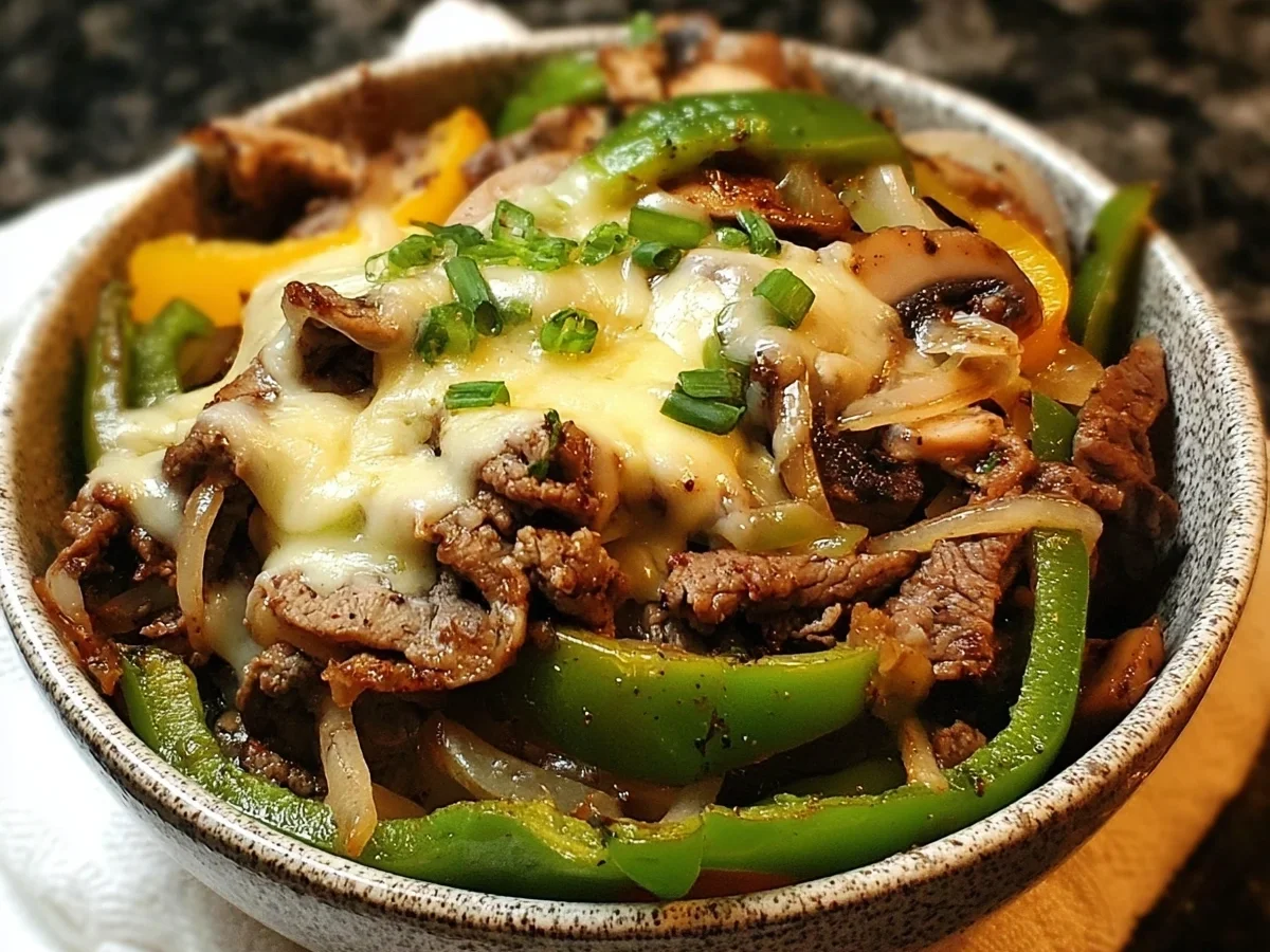 Philly Cheesesteak Bowls Low Carb Dinner - Image 1