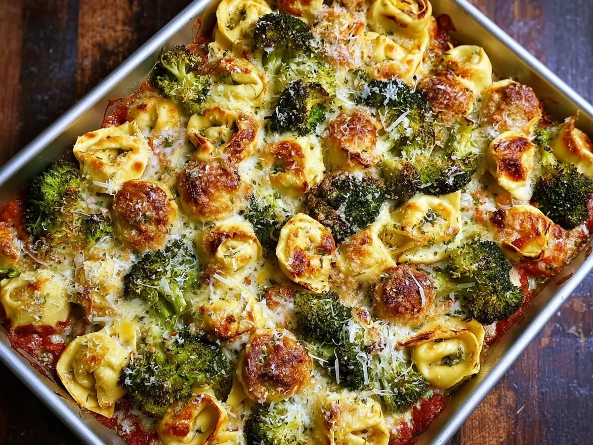 Sheet Pan Broccoli Tortellini Bake - Image 1