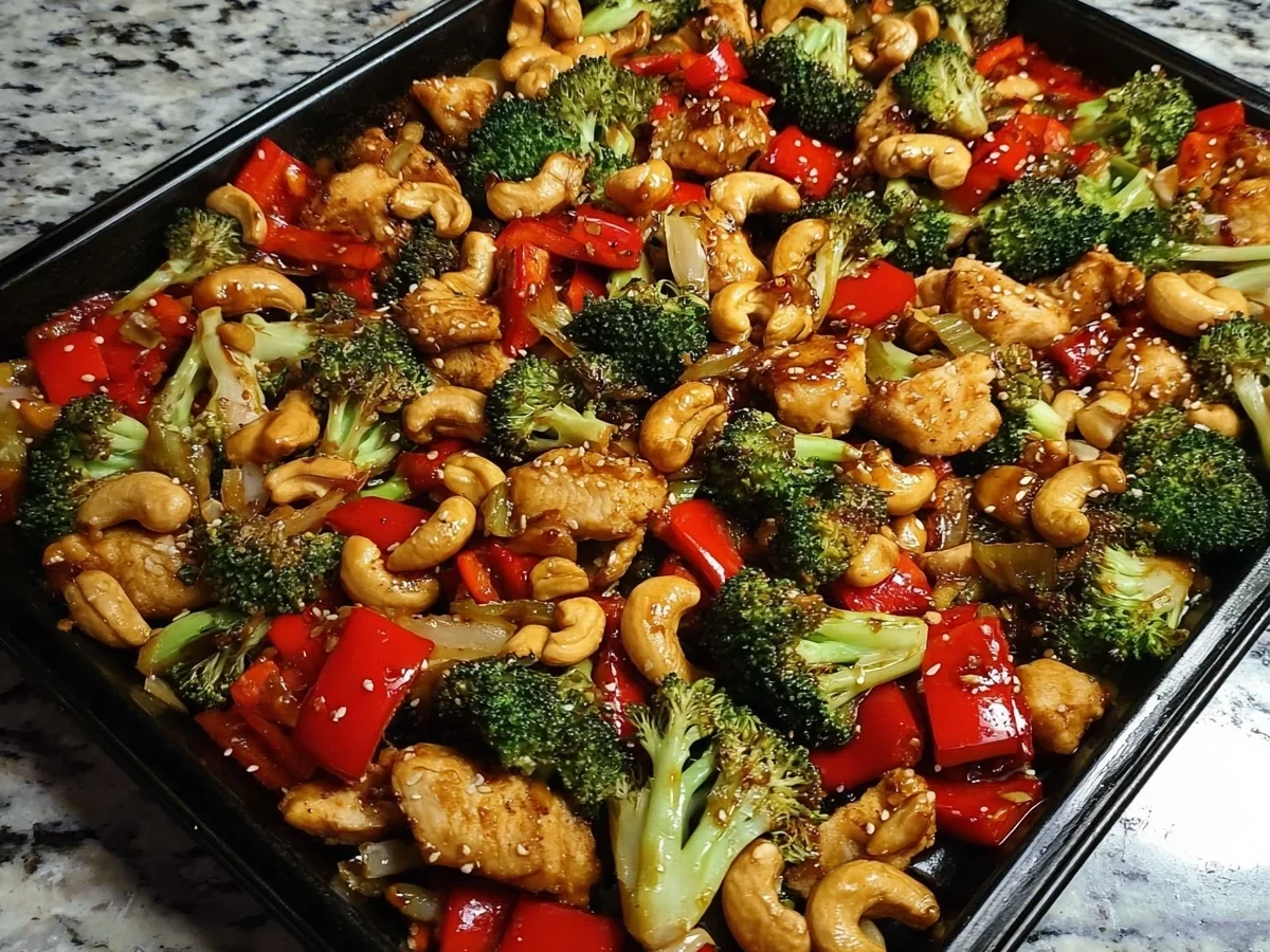 Sheet Pan Cashew Chicken - Image 1