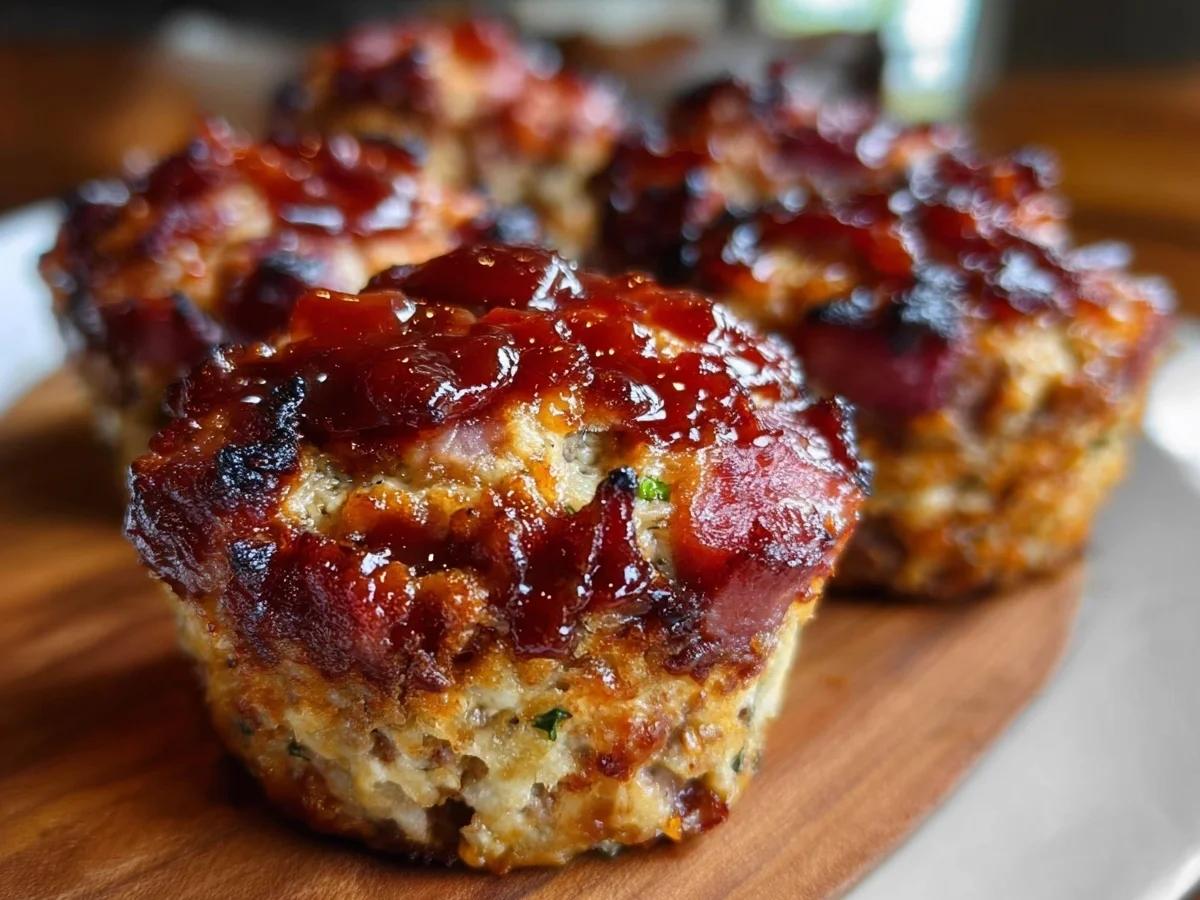 Smoky BBQ Turkey Ham Wrapped Meatloaf Cupcakes - Image 2