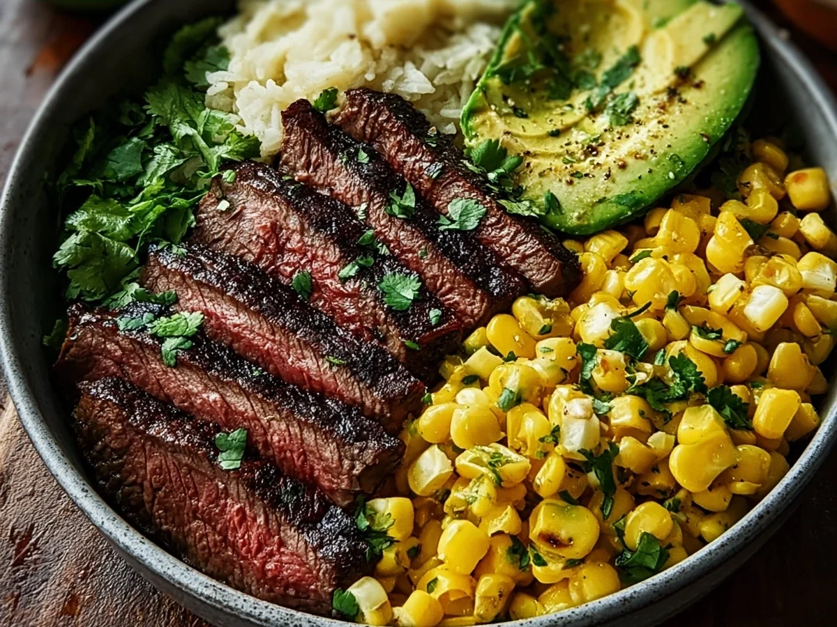 Steak Avocado Corn Bowl for Meal Prep - Image 1