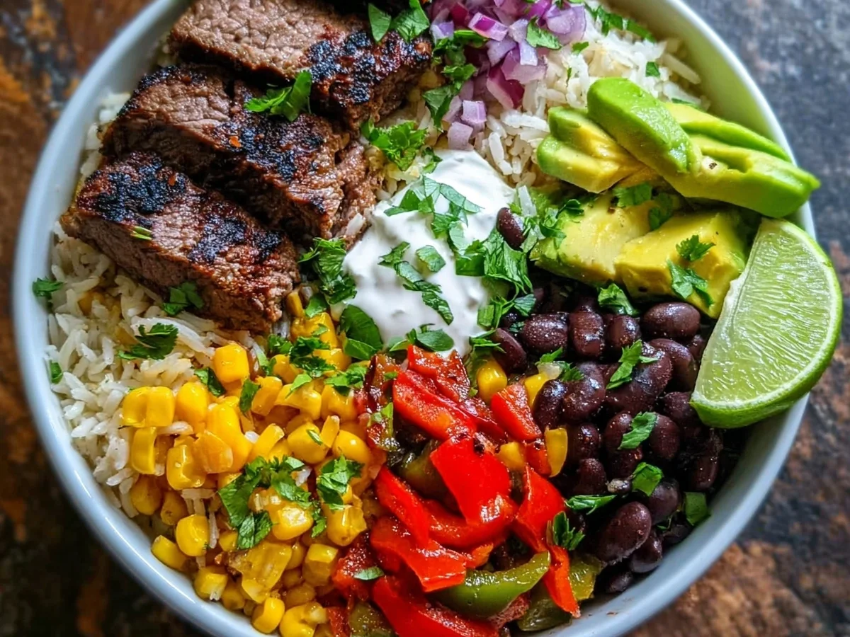 Steak Burrito Bowl for Easy Meal Prep - Image 1