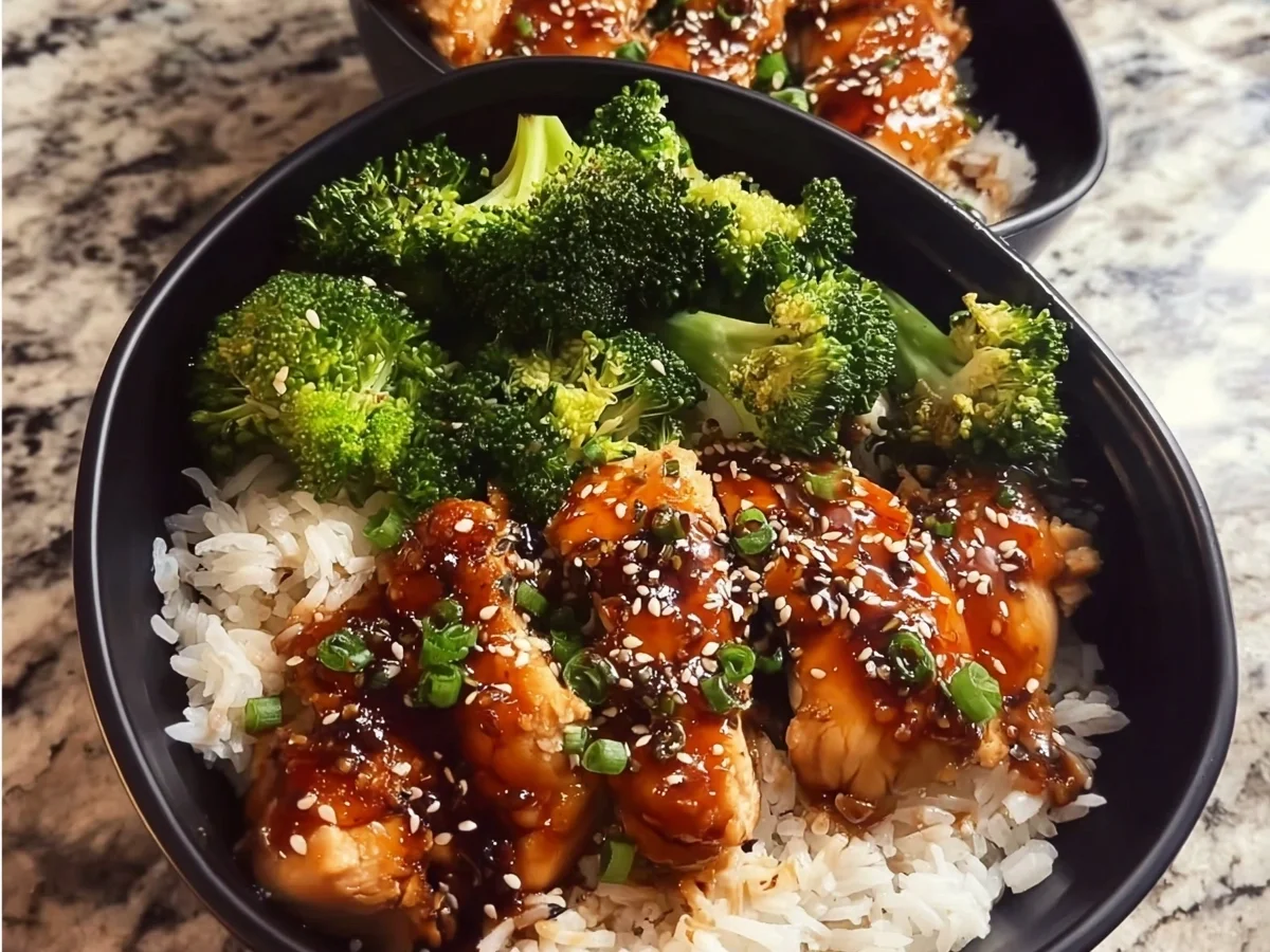 Sticky Chicken Rice Bowls for Meal Prep - Image 1