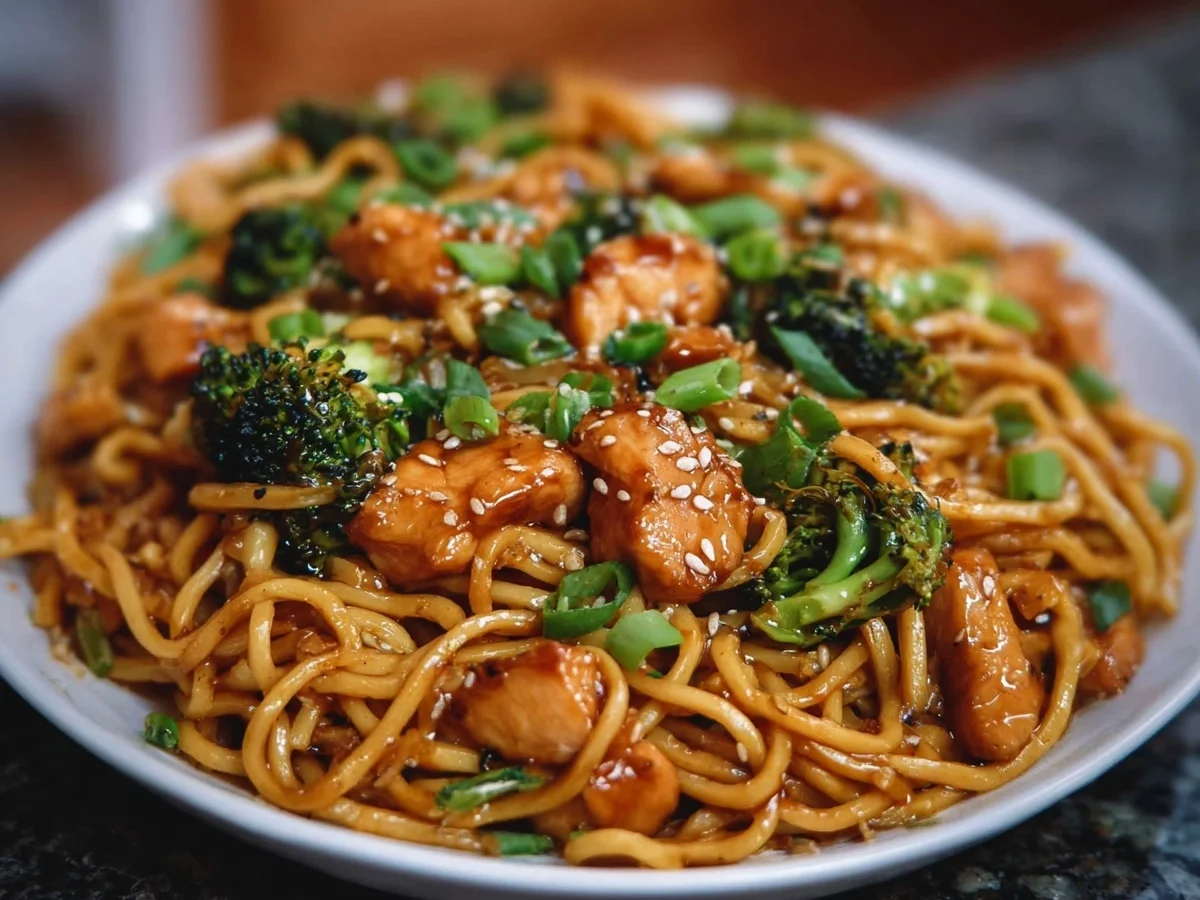 Sticky Garlic Chicken Noodles - Image 1