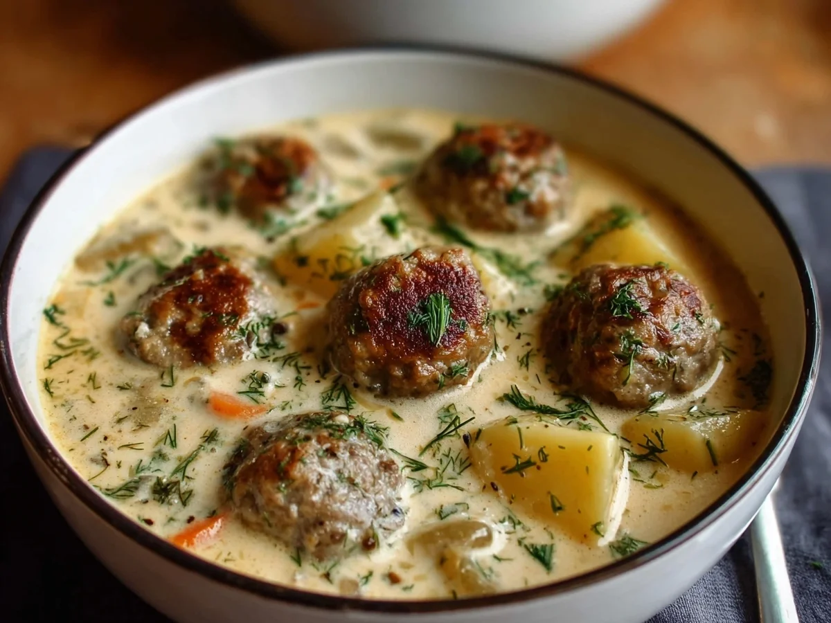 Swedish Meatball Soup - Creamy One-Pot Dinner - Image 1