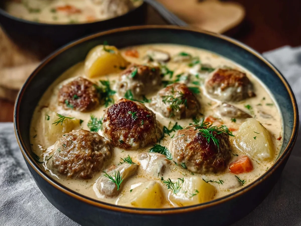 Swedish Meatball Soup - Creamy One-Pot Dinner - Image 2